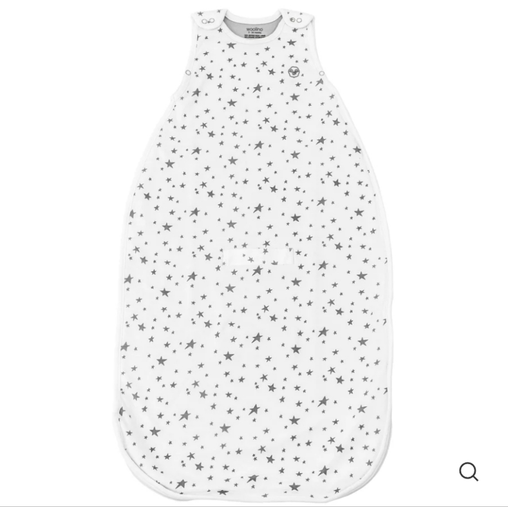 White Baby Sleep Bag with Star Pattern